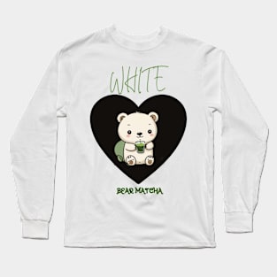 WHITE BEAR MATCHA Long Sleeve T-Shirt